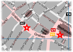 Graben Vienna Map