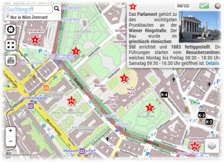 Interaktiver Wien Stadtplan