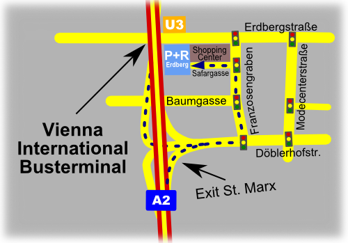 Vienna Busterminal Map